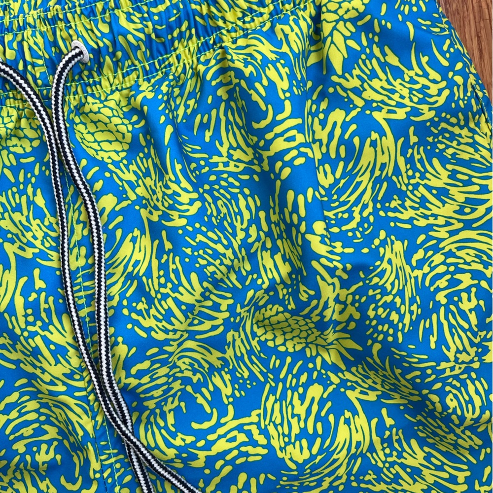 Speedo Mens Speedo Swim Trunks Pineapple Blue Size large. 1518